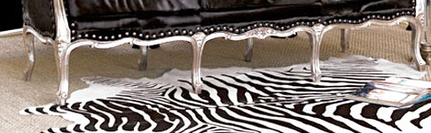 Tappeti in pelle stampata animale